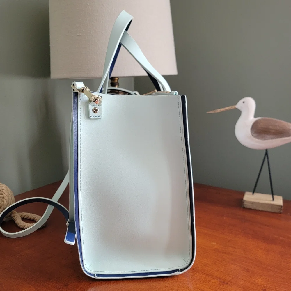 Kate Spade Kyra Arbour Hill Light Blue Leather Satchel Tote
